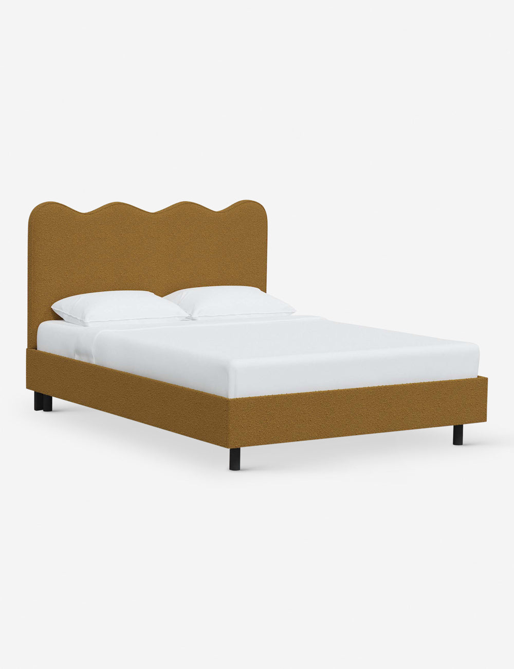 Modern Clementine Platform Bed Frame - Queen Size, Wooden Slat Support, Sturdy & Minimalist Design - Perfect for Bedrooms, Guest Rooms & Small Spaces