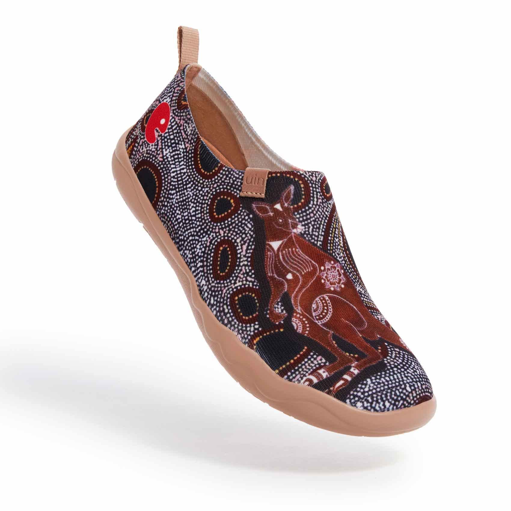 UIN Men's Slip-On Knit Loafers - Lightweight Comfortable Walking Shoes for Travel & Casual Wear - Breathable Air Painted Flats - Perfect for Barcelona Sightseeing & Everyday Use