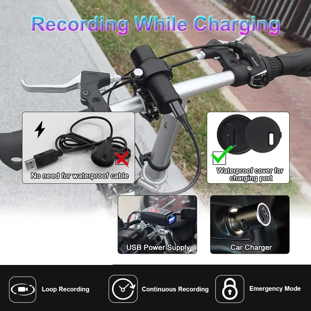 VSYSTO 2K 30FPS Mini WiFi Action Camera - Waterproof Bike & Helmet Cam with 6H Battery, Built-in Thermometer for Cycling, Motorcycling & Outdoor Sports | Perfect for Vlogging, Trail Riding & Adventure Recording