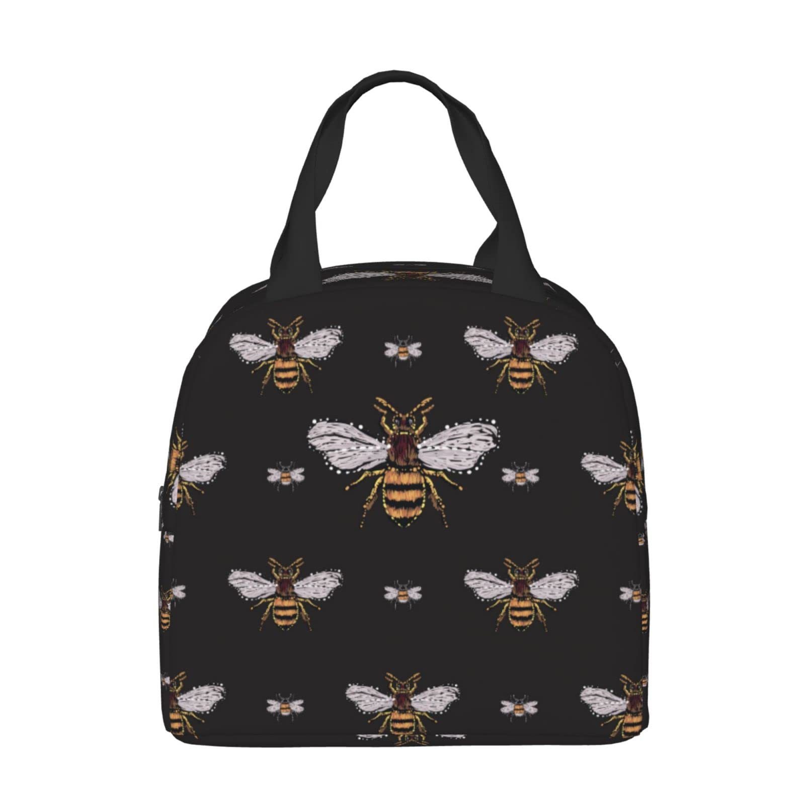 Insulated Honey Bee Lunch Box for Kids - Reusable Lunch Bag for Boys & Girls, Perfect for School, Camping, Hiking, Picnics, Beach & Travel - Keep Food Fresh for School Lunches & Outdoor Adventures