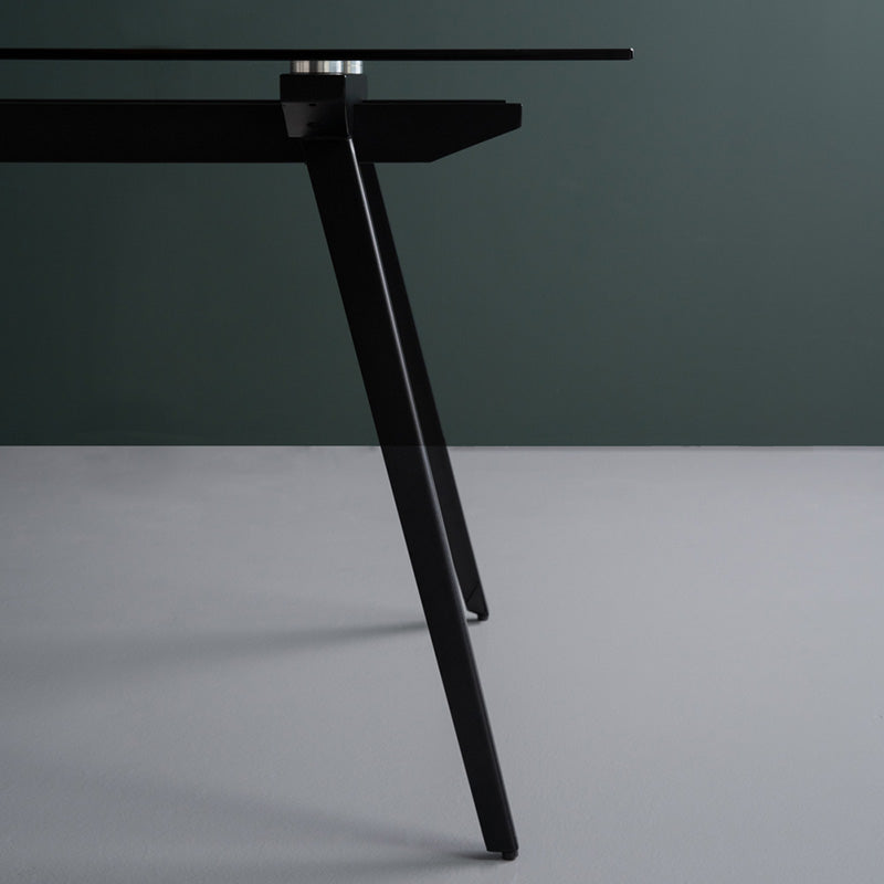 Modern ARCHIE Glass Dining Table 180cm - 70.8 Inch Round Tempered Glass Top with Chrome Base - Perfect for Small Space Dining Rooms, Kitchens & Apartments