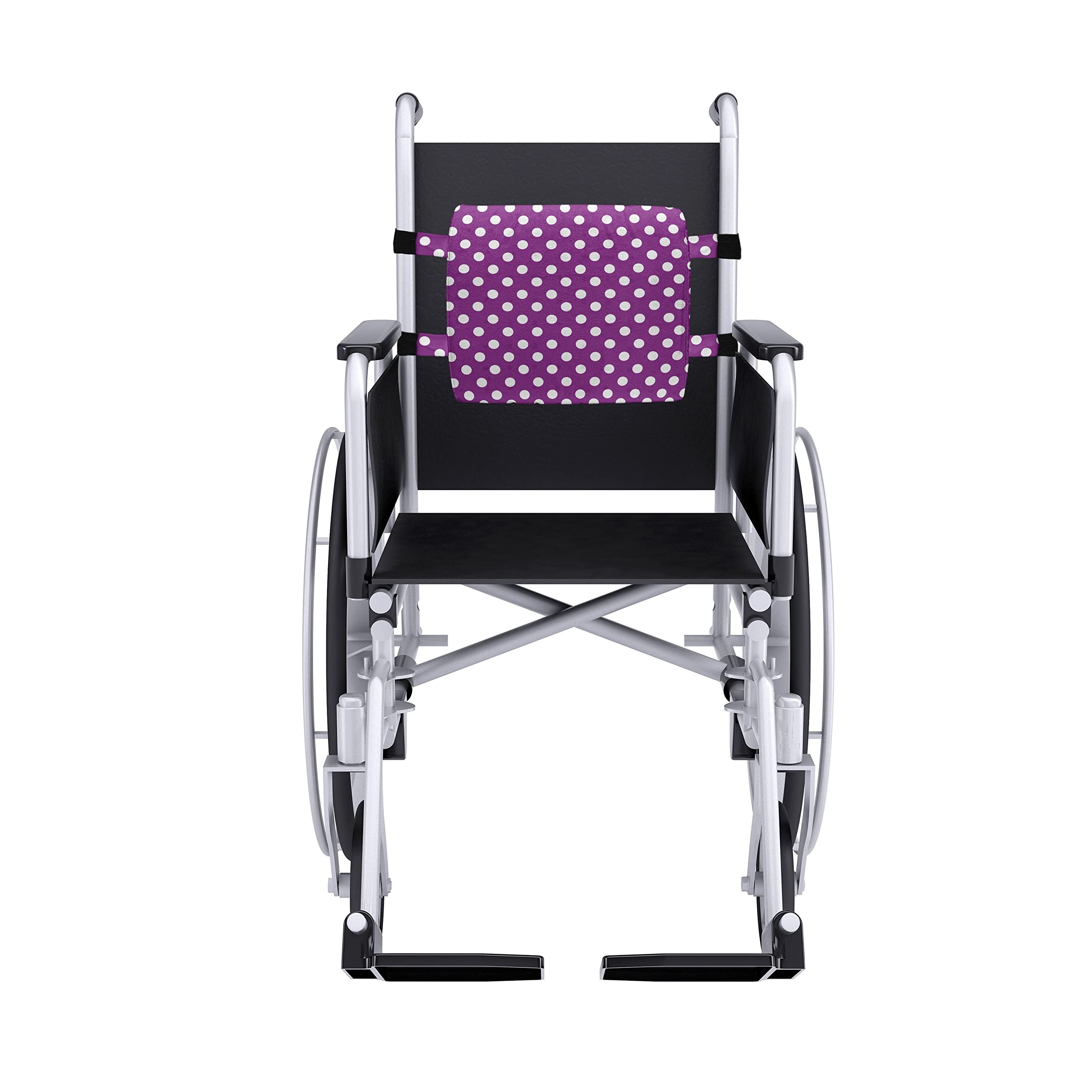Ambesonne Purple Lumbar Support Pillow with White Polka Dots - High Density Foam Back Cushion for Office Chair & Car Seat (14