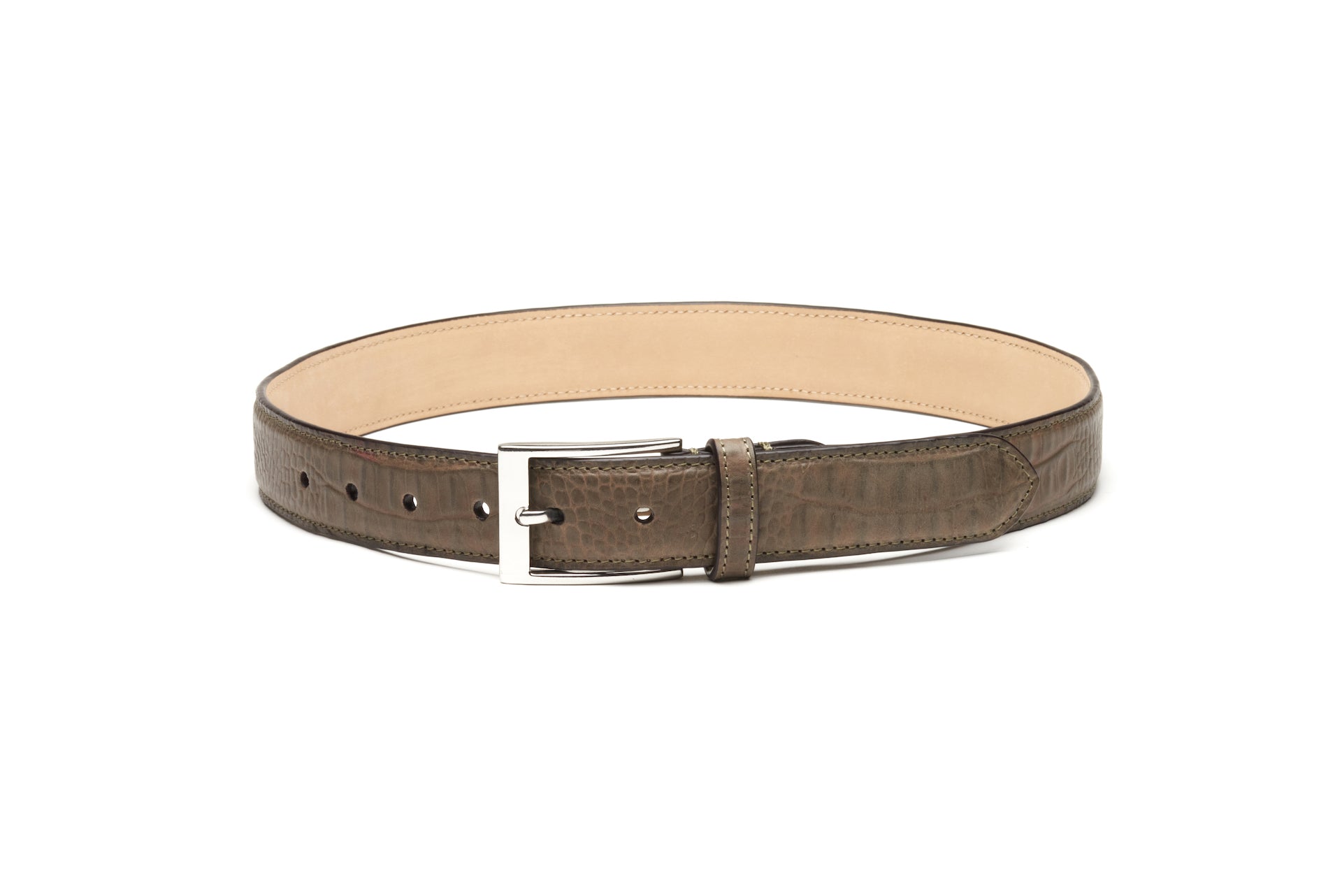 Flat Belt for Men & Women - Grey, Adjustable Waistband (Sizes S, M, XL, XXL) - Perfect for Casual Wear, Office & Jeans