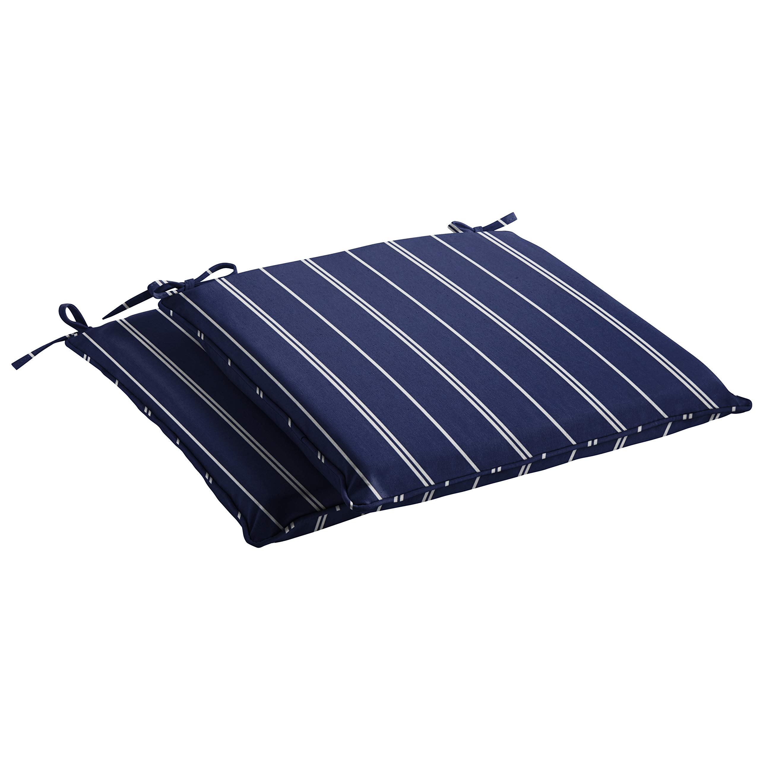 Sorra Home Chair Cushion - Richloom Pursuit Navy Blue Seat Pad - Comfortable & Durable Dining Room, Office, or Patio Chair Cover for Home Decor