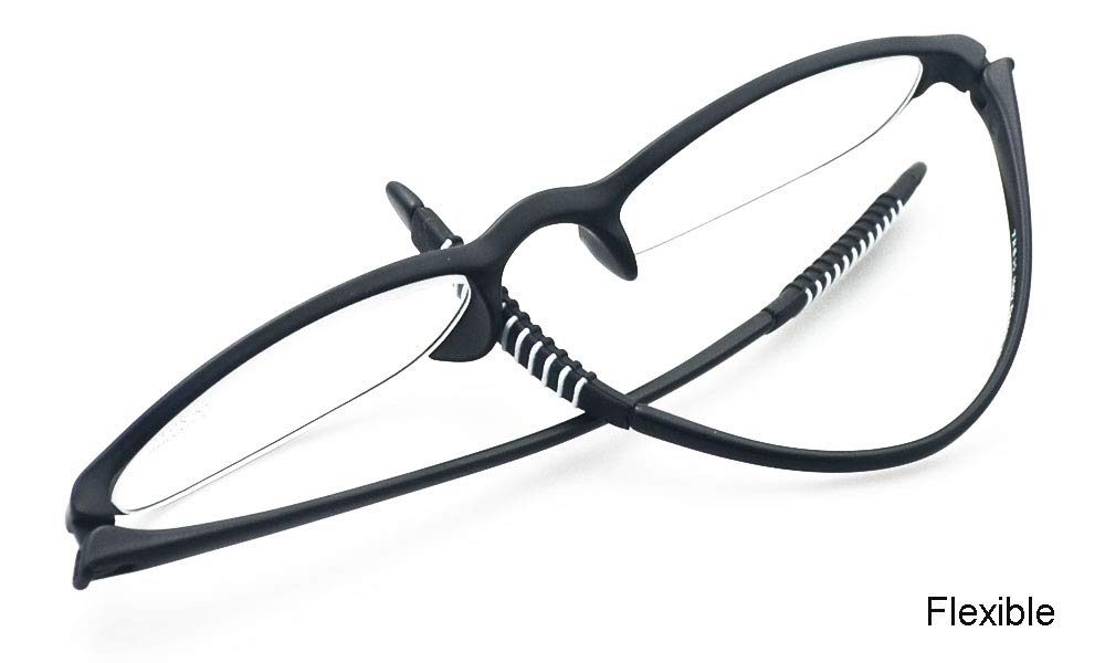 Lightweight Reading Glasses with Flexible Memory Plastic Frame - Comfortable Readers for Men & Women - Perfect for Reading, Computer Work & Daily Use