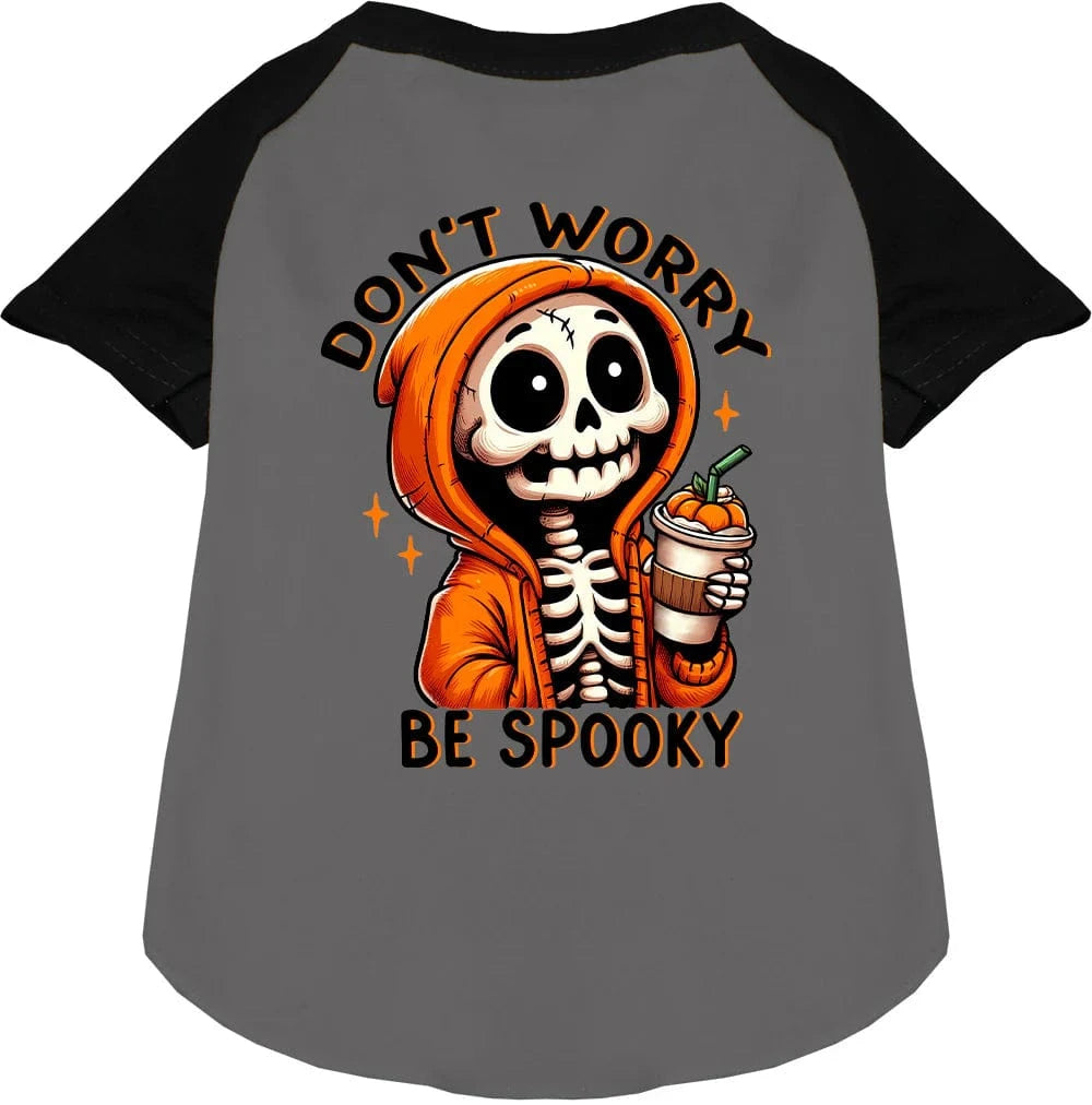 Spooky Raglan Pet Shirt for Dogs & Cats - Halloween Costume & Cute Outfit for Pets - Perfect for Halloween Parties & Photo Shoots