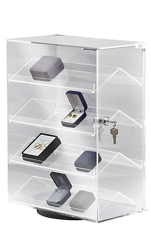 Clear Rotating Anti-Theft Display Stand - Secure Merchandise Showcase for Retail Stores & Supermarkets
