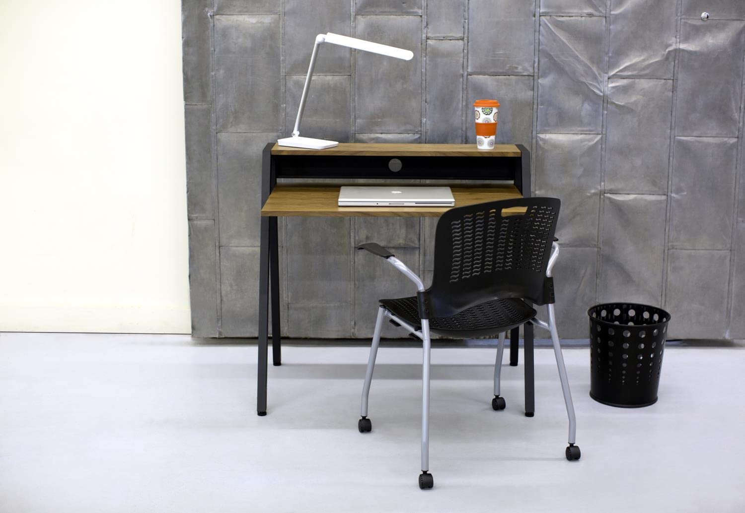 Safco Products 1951BL Black Studio Writing Desk - Modern Office & Home Study Desk for Work, Writing, and Computer Use