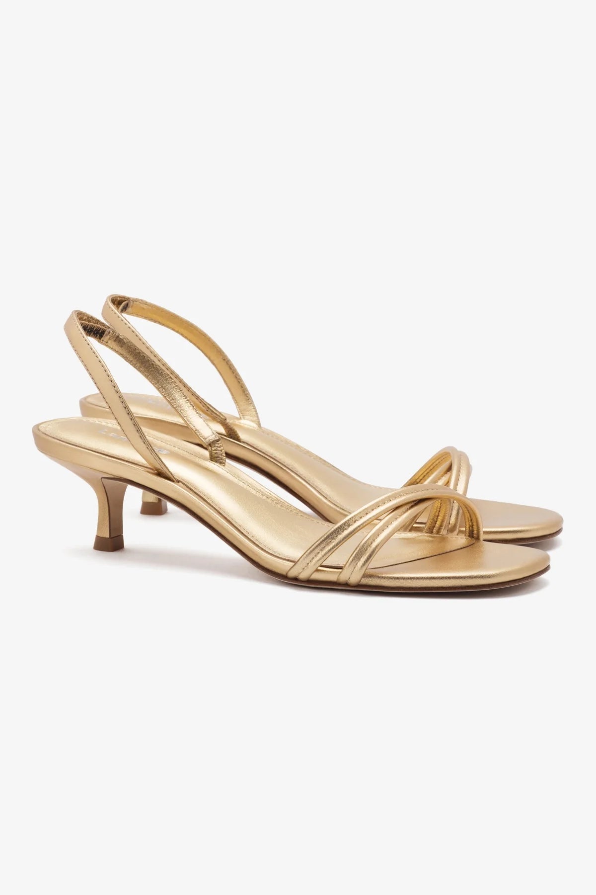 Mini Annie Sandal in Gold Metallic Leather - Women's Comfortable Dressy Strappy Sandals for Weddings, Parties & Summer Outfits