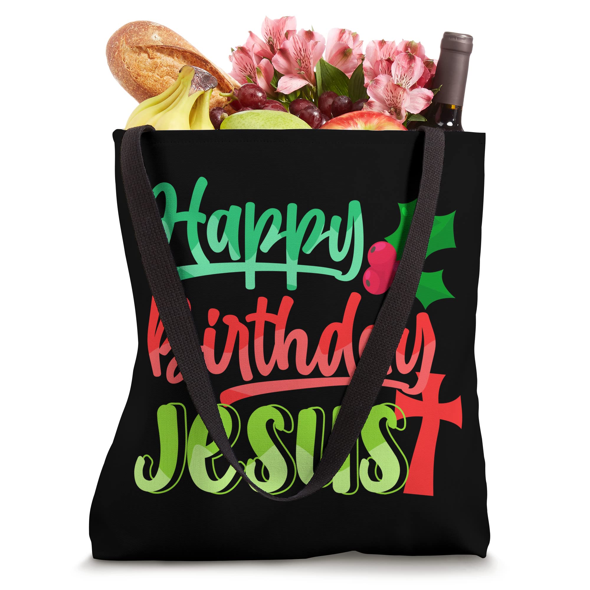 Jesus Christ Christmas Tote Bag - Religious Holiday Gift for Christian Celebrations, Xmas Advent, Church Events & Bible Study