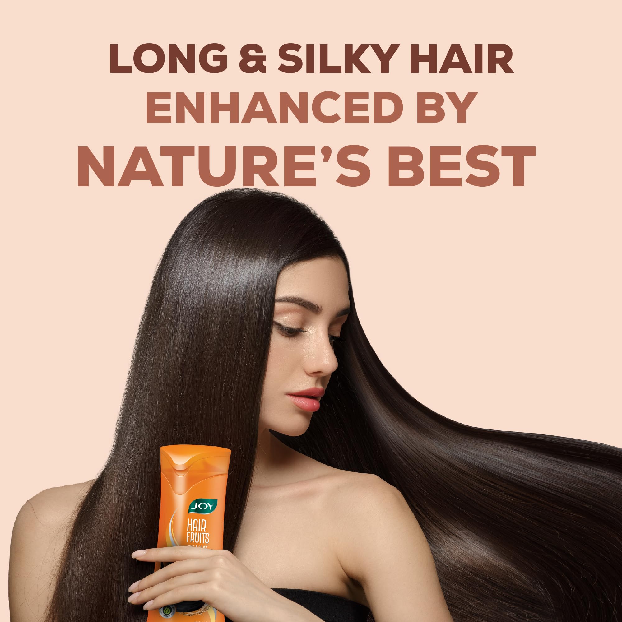 Joy Apricot & Peach Hair Growth Shampoo (340ml x 2 Pack) - Natural Conditioning Formula for Long, Soft & Silky Hair - Sulfate & Paraben Free - Ideal for Daily Hair Care & Scalp Nourishment