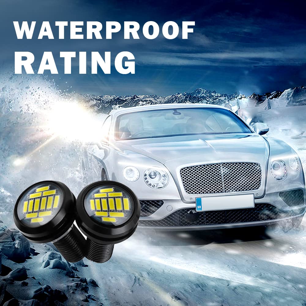 Eagle Eye LED Lights - 10PCS Ultra Thin 23mm 12SMD White Daytime Running Lights for Car, Motorcycle, Truck, RV & Boat - Multi-Function Turn Signal, Brake, Reverse & Marker Lights - 12V DIY Installation - Perfect for Night Driving & Safety Enhancement