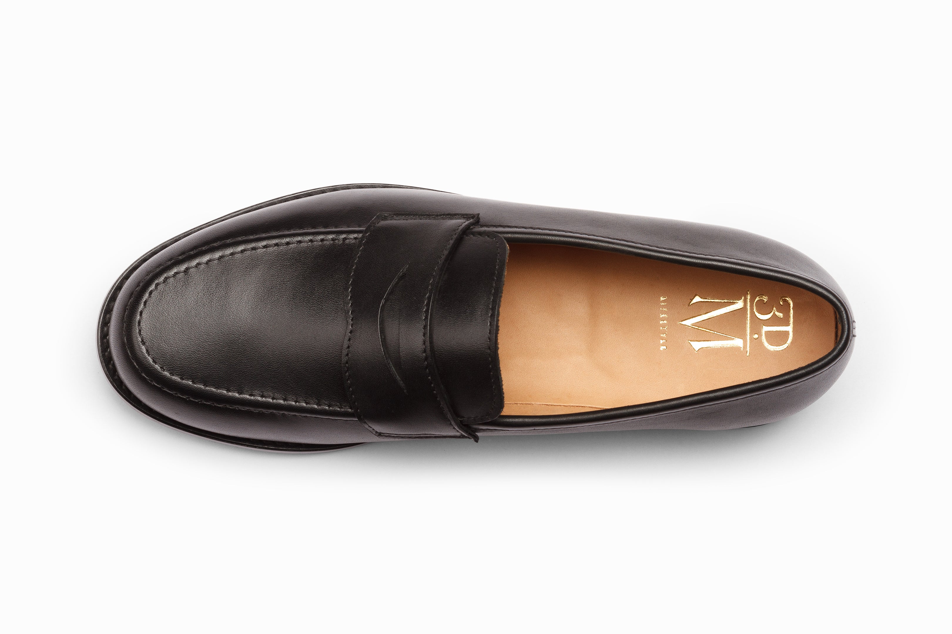 John Penny Loafer Shoes for Men - Classic Black Leather Slip-On Dress Loafers | Comfortable & Stylish for Business, Office, and Formal Occasions