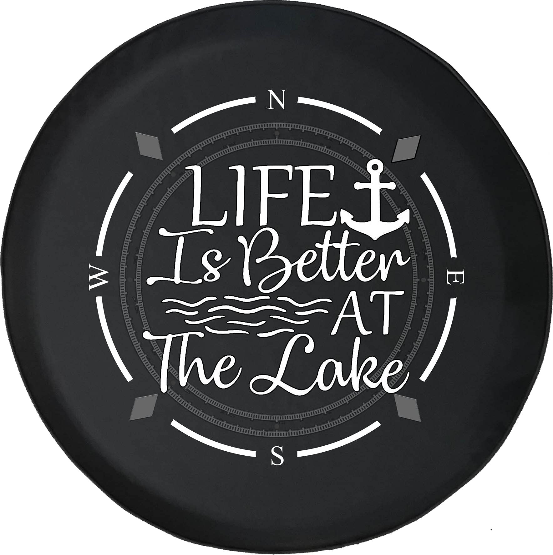 Premium American Unlimited Spare Tire Cover with Compass Design - Universal Fit for SUVs, Trailers, RVs & Most Vehicles | Durable Wheel Protection for Outdoor Adventures, Camping & Road Trips