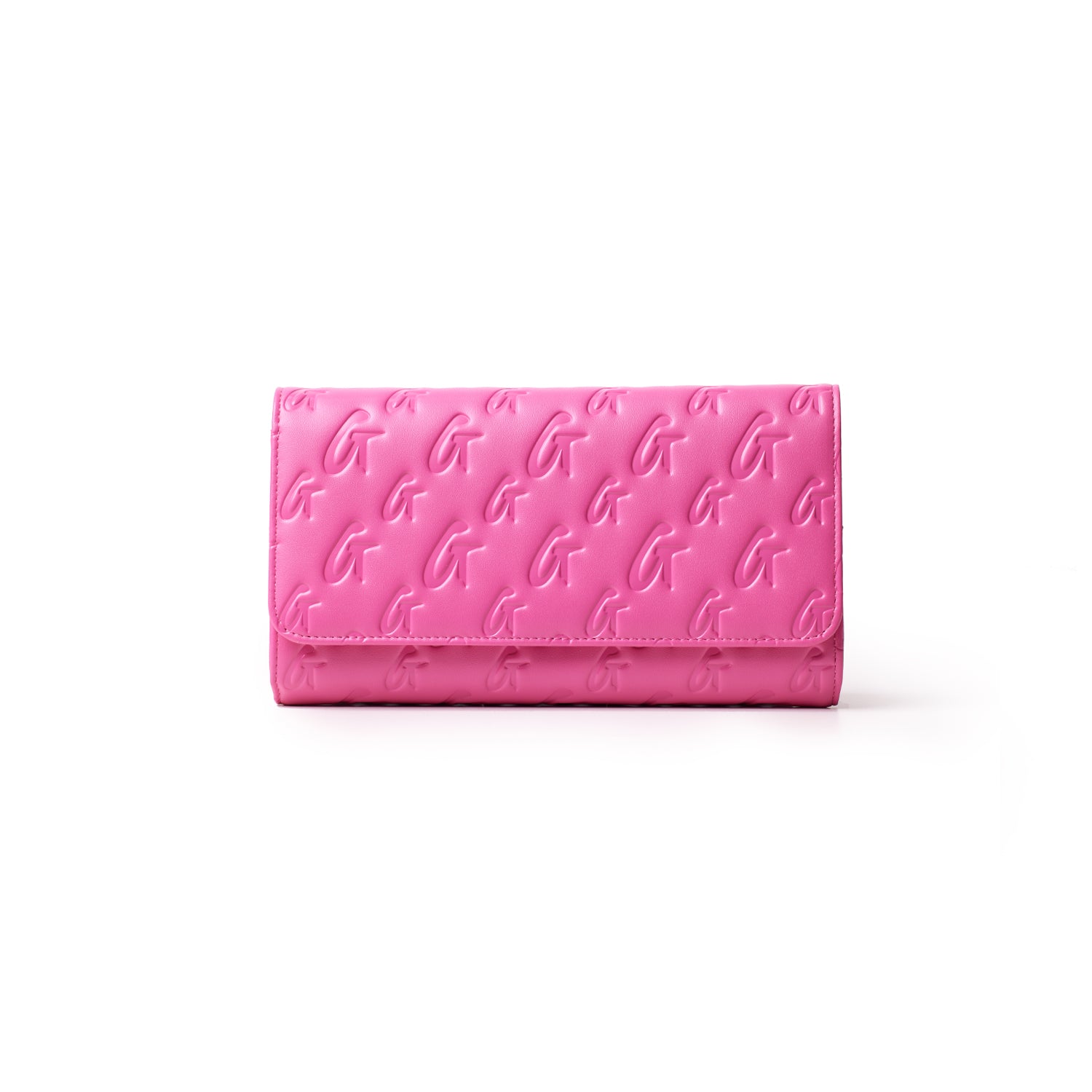 Monogram Travel Wallet for Women - Hot Pink RFID Blocking Passport Holder | Perfect for Airplane, Vacation & Business Trips