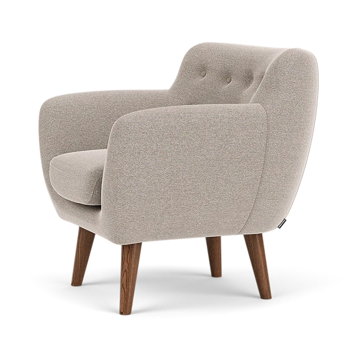 Anne Fabric Armchair - Modern Upholstered Accent Chair for Living Room, Bedroom & Office - Comfortable Lounge Chair with Sturdy Wooden Legs (Perfect for Reading, Relaxing & Home Decor)