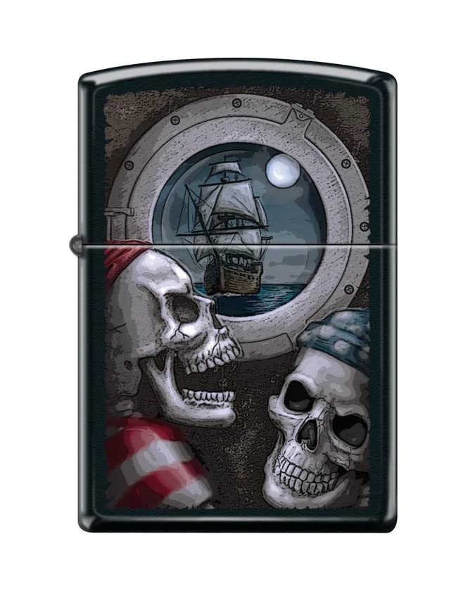 Ship Pirate Skull Black Matte Z5466