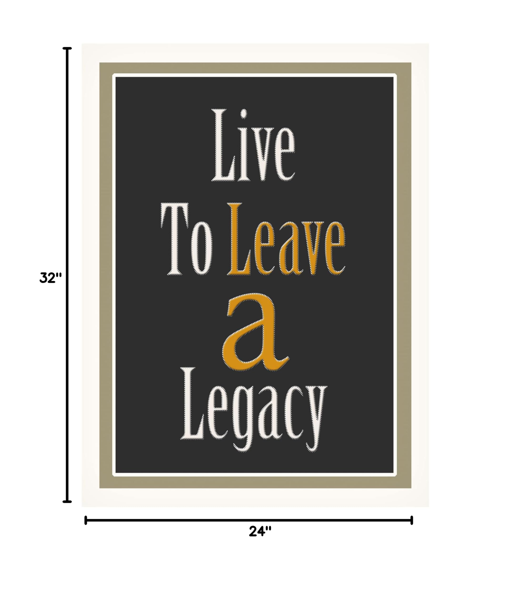 Richard Homawoo Legacy Word Art Canvas Print - Trademark Fine Art Wall Decor for Living Room, Bedroom & Office - Inspirational Home & Gift Idea