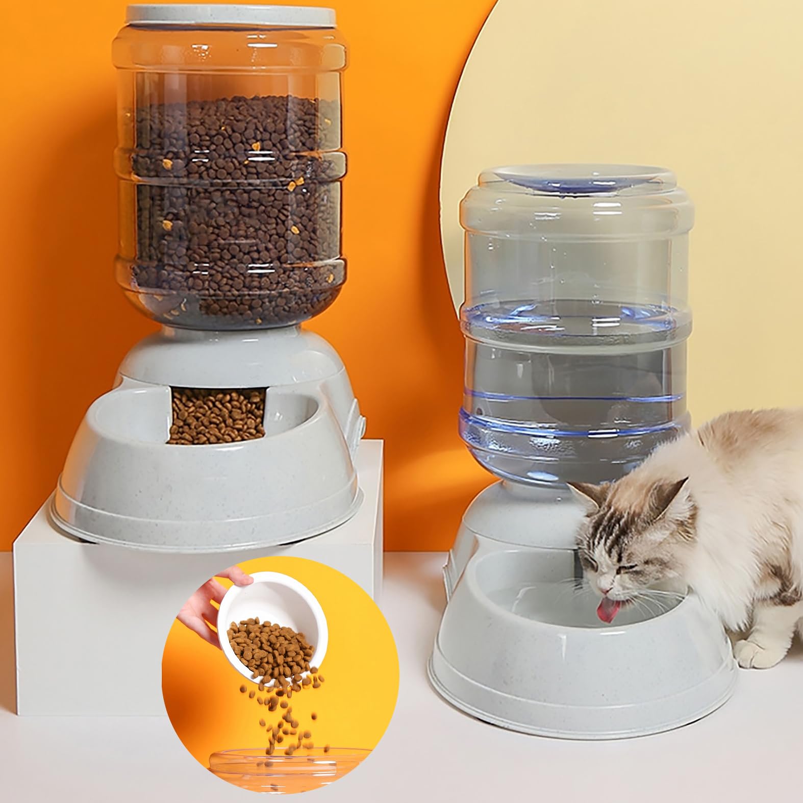 Automatic Dog Feeder for Large Dogs - 3 Gallon Gravity Pet Food Dispenser with Dry Food Storage Container - Perfect for Home, Travel & Busy Pet Owners