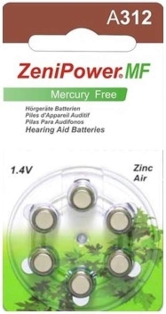 Premium Size A312 PR41 Mercury-Free Hearing Aid Batteries (240 Pack) - Long-Lasting Power for Hearing Aids, Ideal for Travel & Daily Use