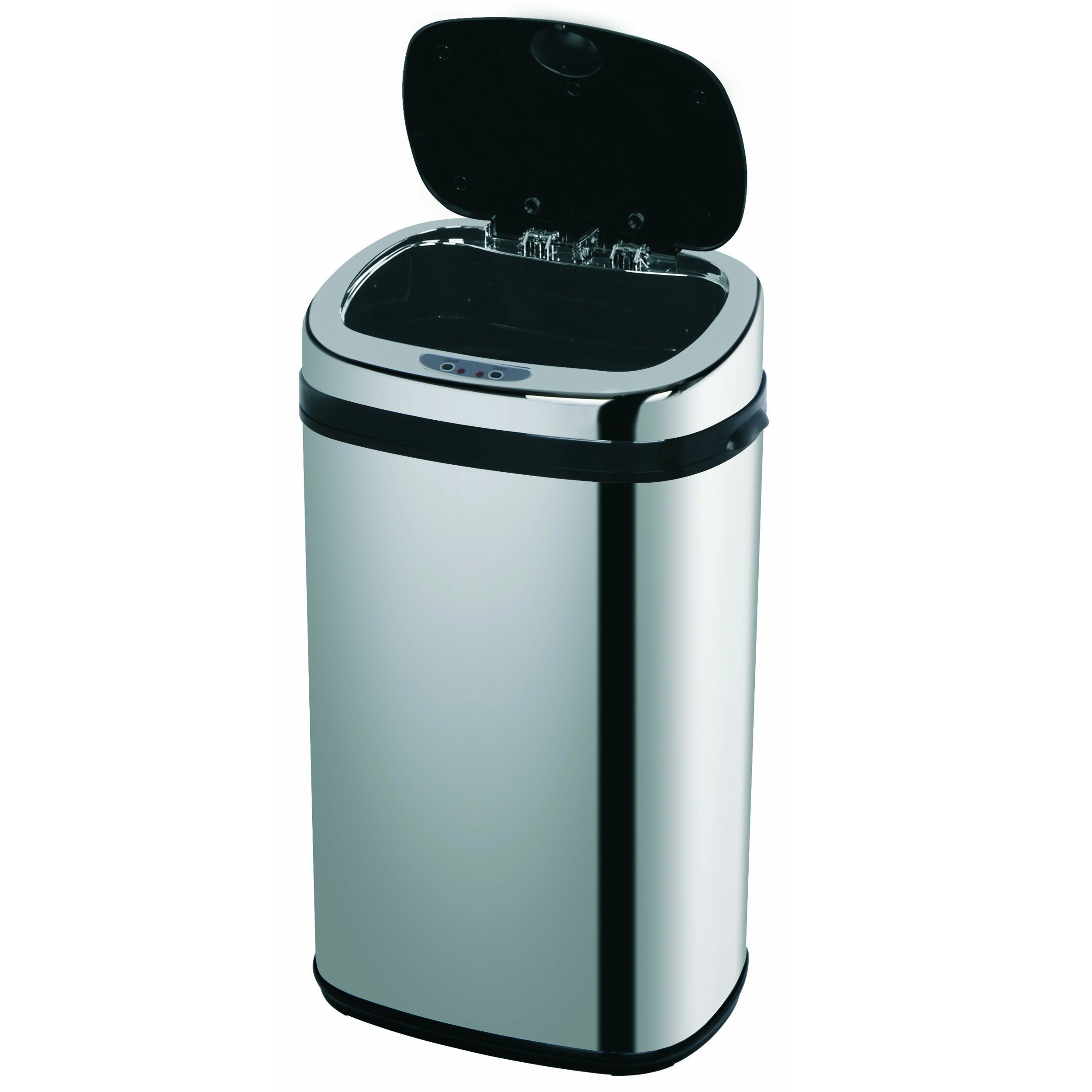 42L ABS Polypropylene Bin with Stainless Steel Frame - Heavy-Duty Storage Container for Kitchen, Garage, or Office Organization