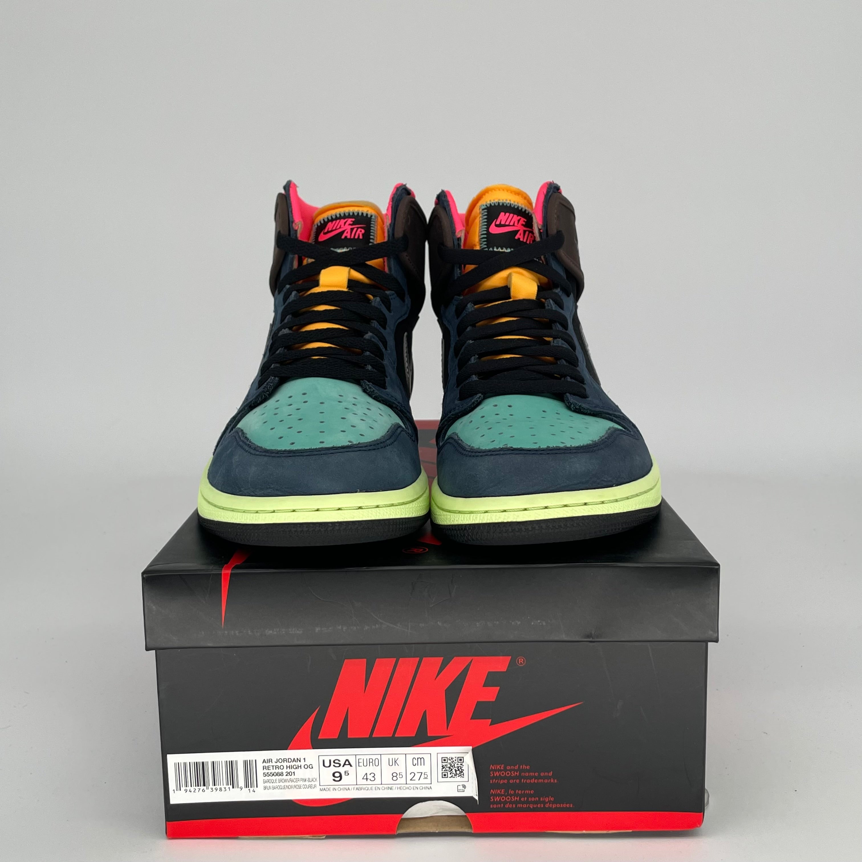 AIR JORDAN 1 BIO HACK Sneakers Men's Size 9.5 - Retro Basketball Shoes 555088-201 | Streetwear Fashion & Casual Wear for Everyday Style