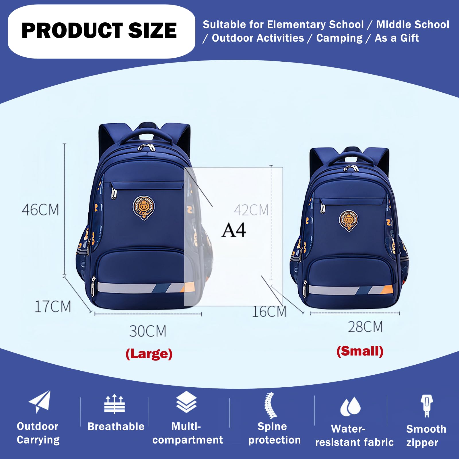 **Cool Boys Backpack for School & Travel - Durable Kids Bookbag for Elementary Students & Teens - Perfect for Daily Use, Hiking & Outdoor Adventures**