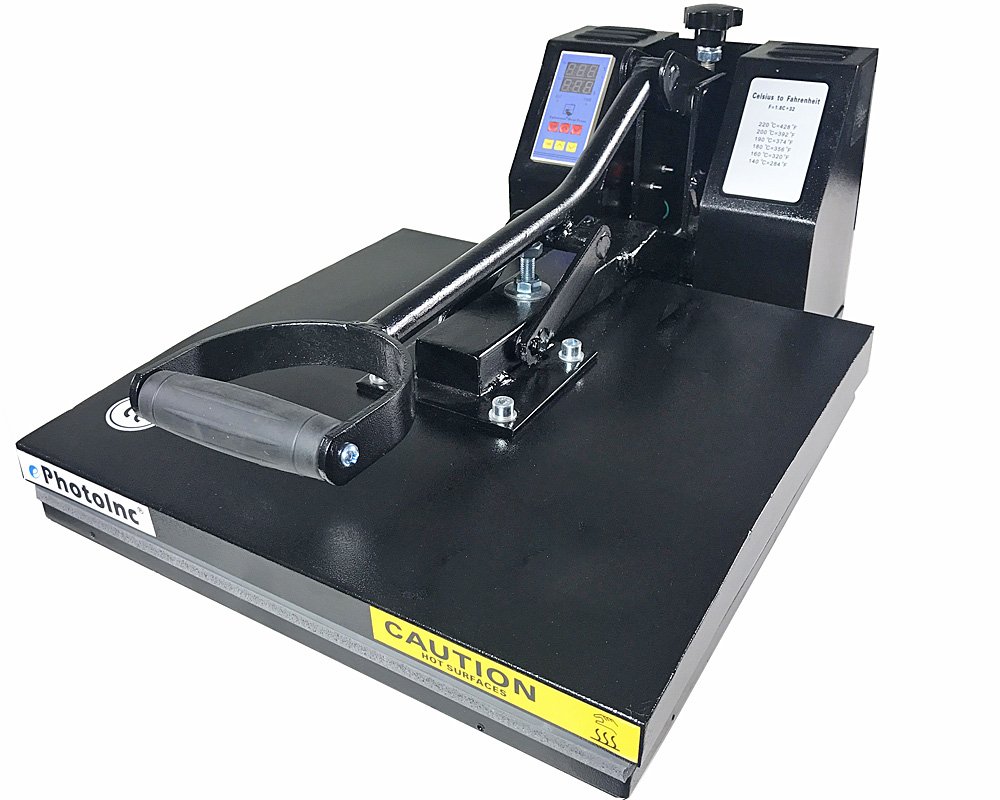 ePhotoInc 15x15 Inch T-Shirt Heat Press Machine for Sublimation & Transfers - Perfect for DIY T-Shirt Printing, Custom Apparel & Small Business Use