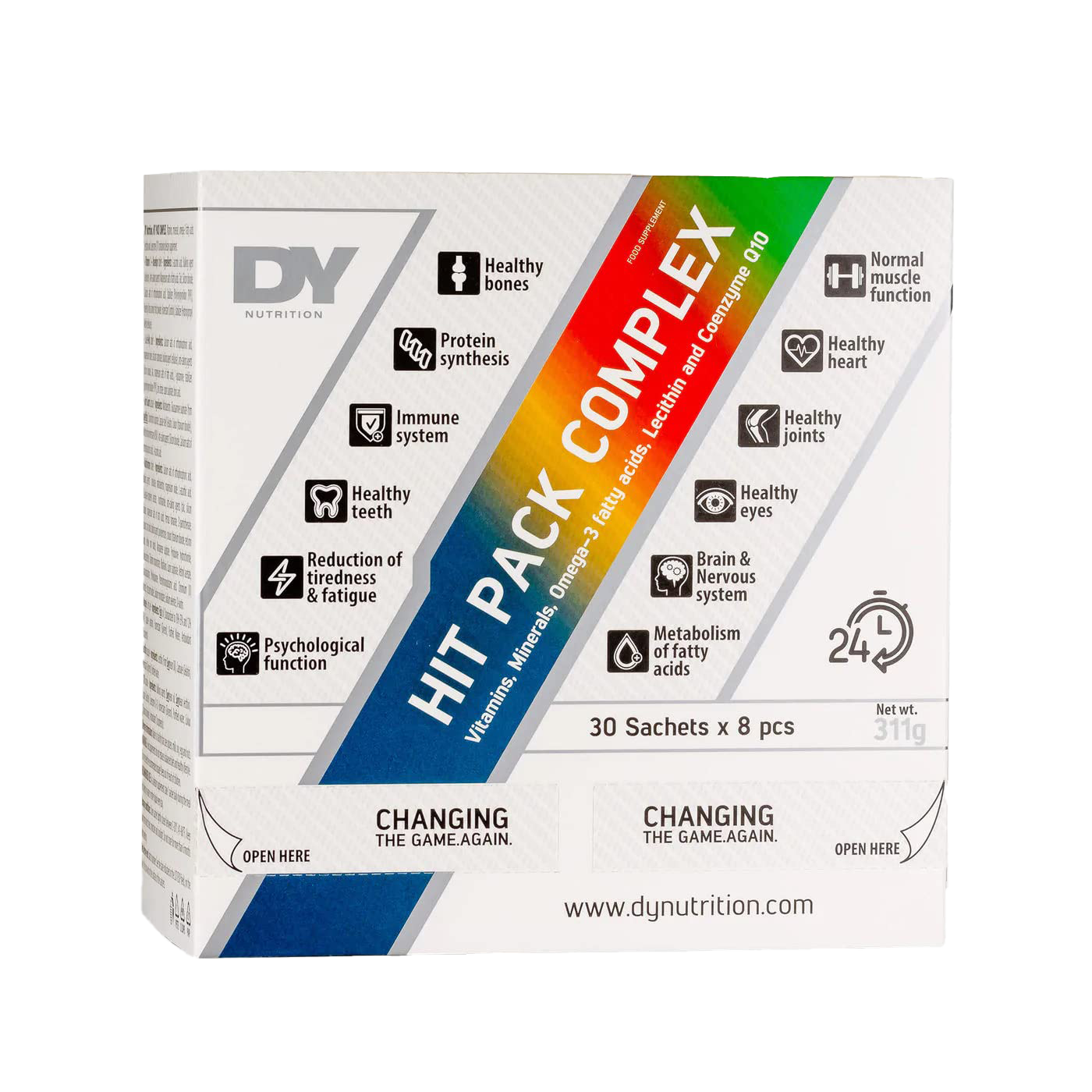 Dorian Yates Hit Pack Complex - 30 Sachets x 8 Pieces | Pre-Workout Supplement for Bodybuilding & Fitness Training | Gym & Athletic Performance Booster