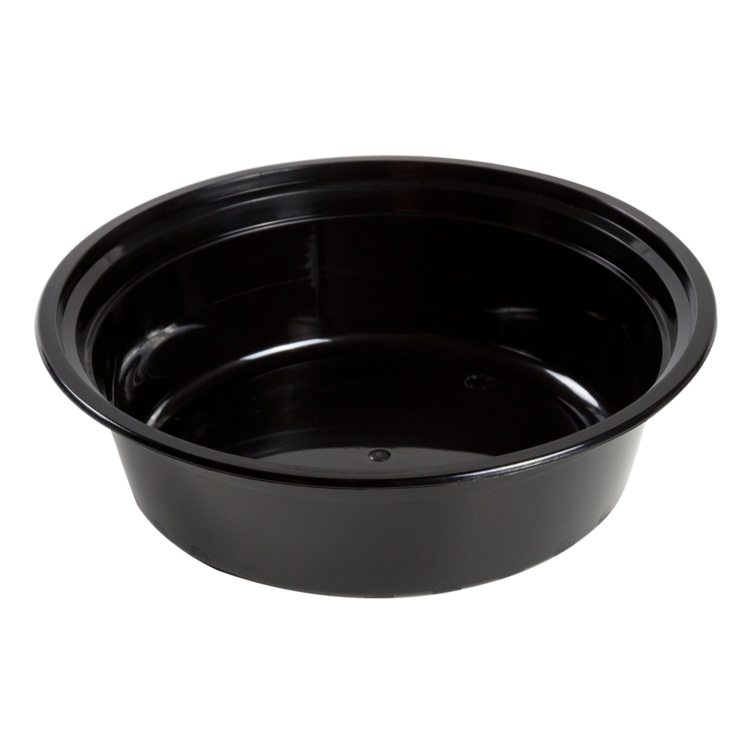 AmerCare 7-Inch Round Black Plastic Food Storage Containers with Lids - 32 oz Microwave & Freezer Safe - Bulk Pack of 150 - Perfect for Meal Prep, Leftovers & Restaurant Takeout