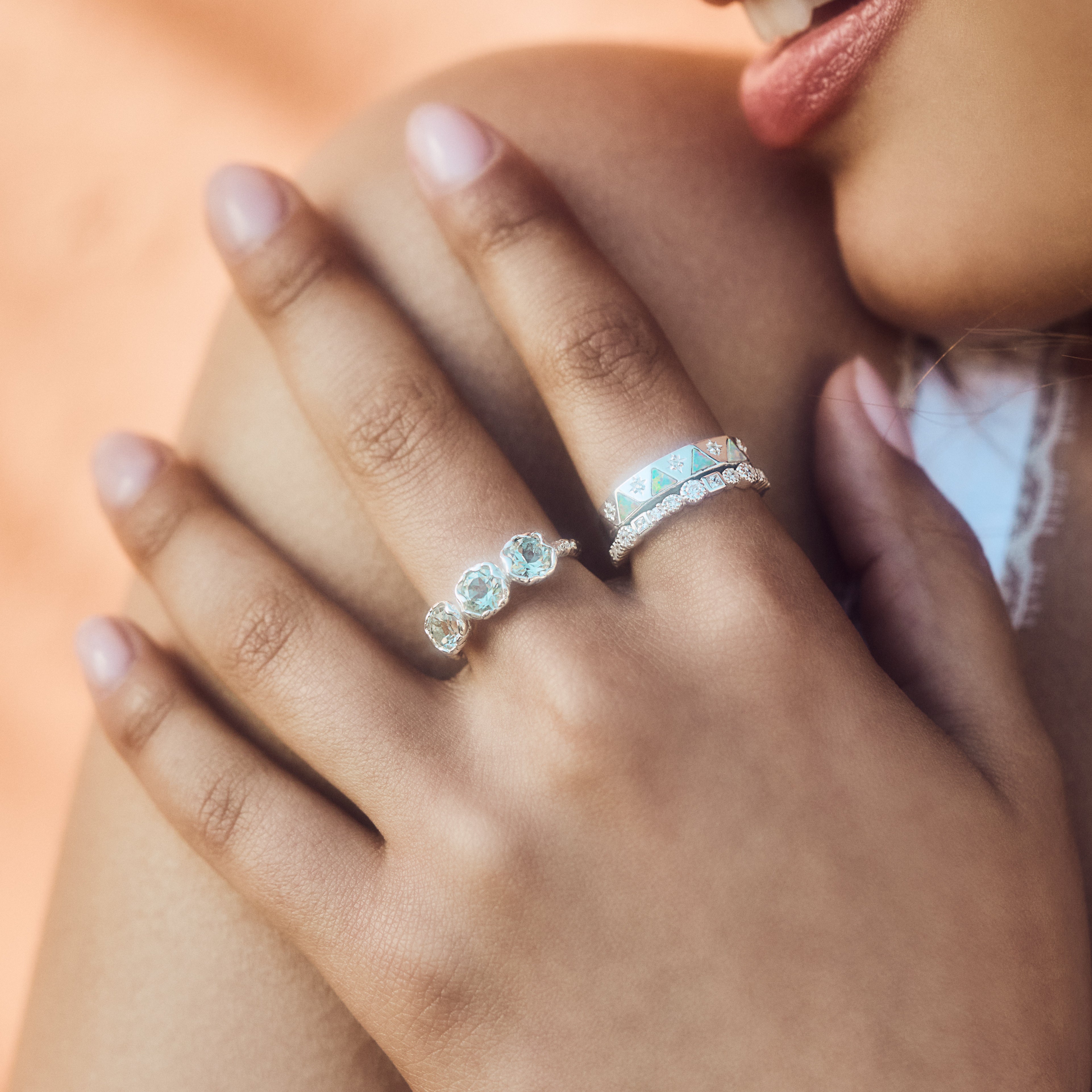 Andie Molten Green Amethyst Ring for Women - 925 Sterling Silver Dainty Gemstone Jewelry - Perfect for Valentine's Day Gifts, Anniversary & Everyday Wear