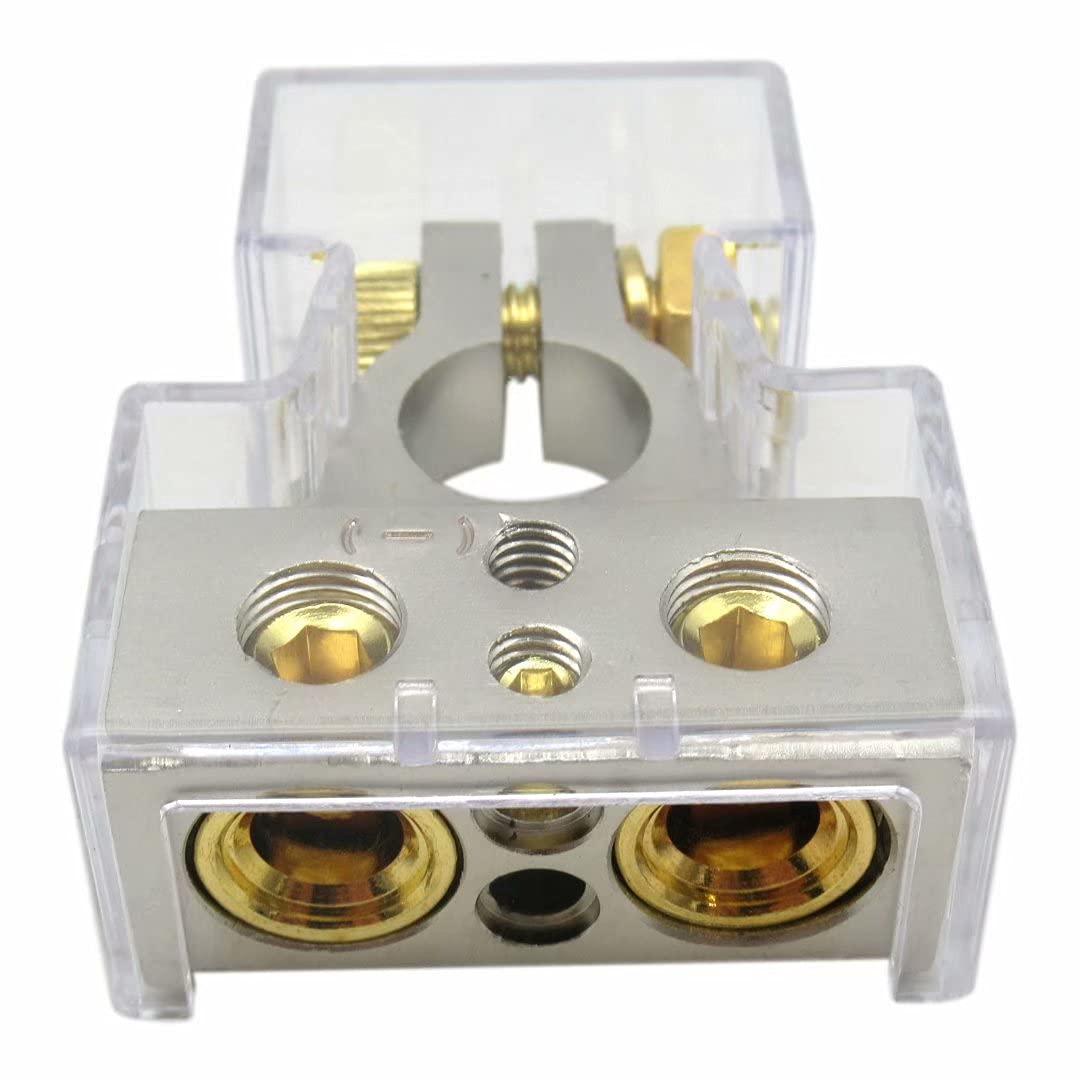 2PCS Heavy Duty Universal Battery Terminal Connectors - Positive & Negative Clamps for Car, Truck, Bus - Corrosion Resistant, Secure Connection - Ideal for Vehicle Maintenance & Emergency Battery Replacement