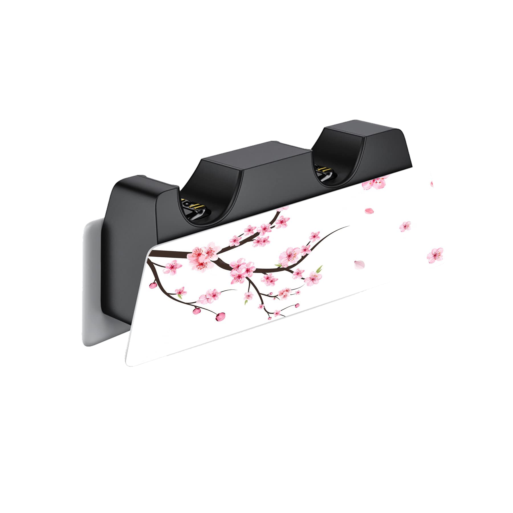 PlayVital Vinyl Skin Stickers for PS5 Console & Accessories - Cherry Blossom Design Protective Decal for PS5, Controller, Charging Dock, Headset & Media Remote | Gaming Setup Decoration & Scratch Protection