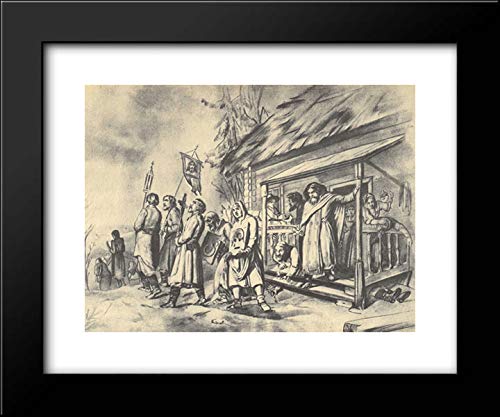 Vasily Perov Easter Procession Framed Art Print 24x20 - Religious Wall Decor for Home, Church & Easter Celebrations