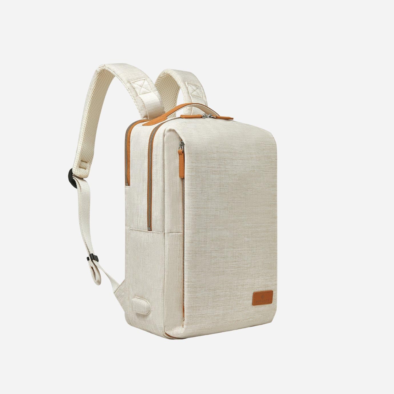 Nordace Siena Pro 13 Smart Backpack - 13.3 Inch Laptop Backpack for Men & Women, 15L Lightweight Travel Backpack for Work, School, Commuting & Everyday Use (Beige-Brown) | Durable & Water-Resistant Design for Business Trips & College Students
