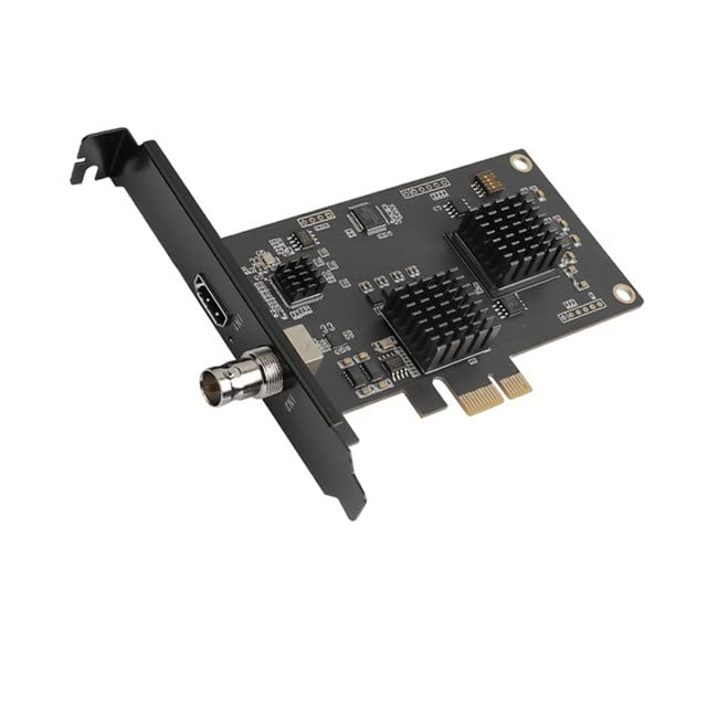 4K/2K/1080p 60Hz PCIe Capture Card with SDI/HDMI Input - Compatible with PCIe x4/x8/x16 Slots for PC Video Recording & Live Streaming - Ideal for Gaming, Video Editing & Broadcast Studio Use