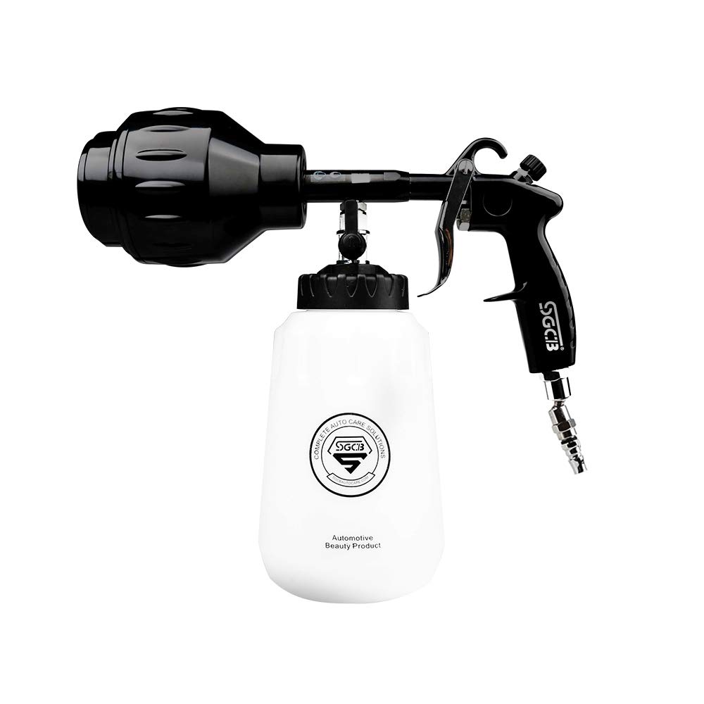 SGCB Pro Car Foamer Gun Cannon Pressure Washer Snow Lance Blaster - 8000 RPM High Speed Car Detailing Soap Gun with Adjustable 1/4” Quick Release & 1L Wide Mouth Bottle (No Leak Design) - Perfect for Auto Detailing, Car Wash, Foam Cleaning & Snow Removal