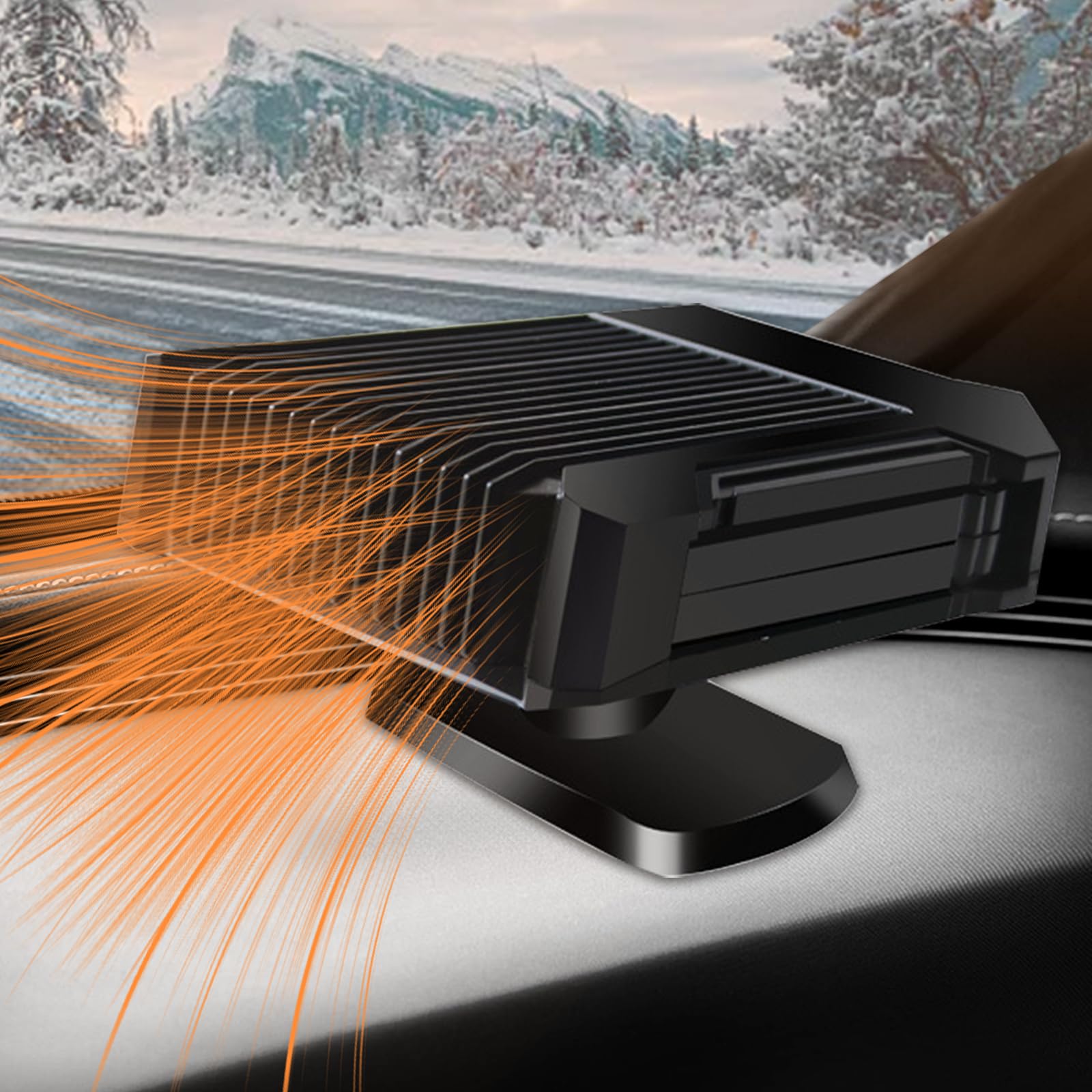 MACHSWON 150W 12V Portable Car Heater & Defroster - Cigarette Lighter Plug-in Heater for Winter | Fast Warming & Frost Removal | Ideal for Trucks, SUVs & Road Trips in Cold Weather