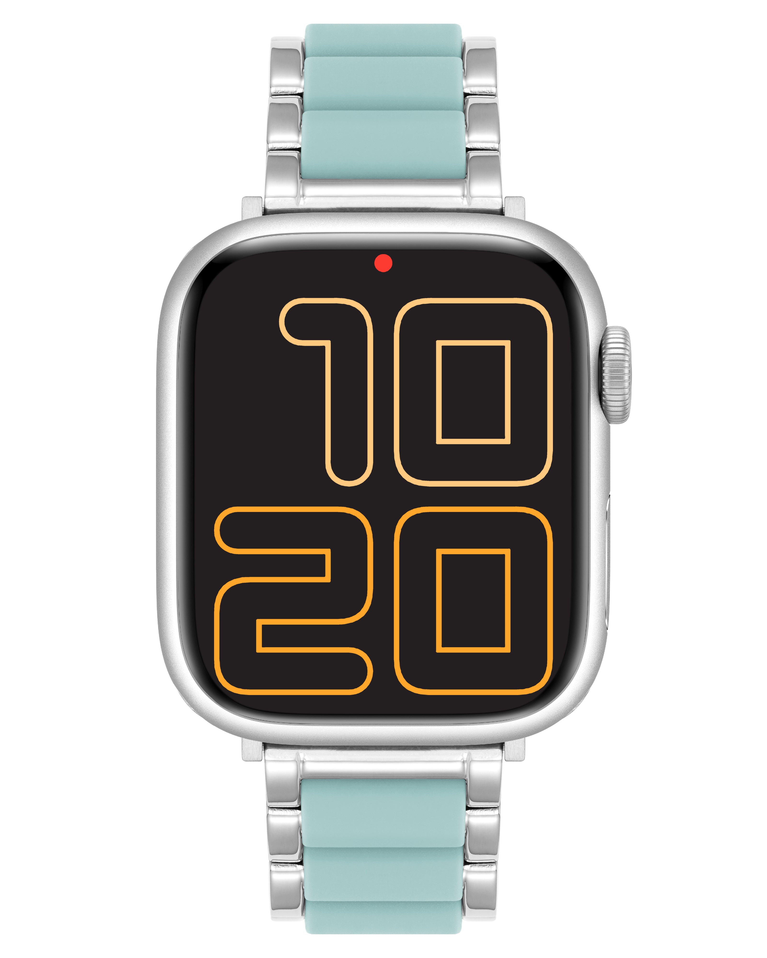 Premium Stainless Steel Band with Silicone Lining for Apple Watch® - Durable & Comfortable Smartwatch Accessory for Workouts, Office & Everyday Wear