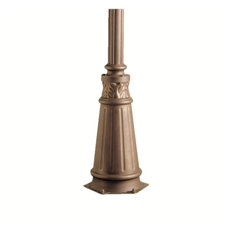 72 Inch Outdoor Metal Post with Fluted Base - Heavy Duty Garden Fence Post for Yard, Patio, and Driveway Decoration