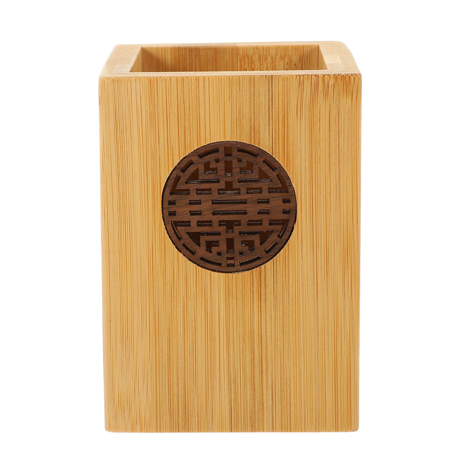Wooden Pen Holder & Pencil Organizer - Desktop Storage Cup for Pens, Makeup Brushes, Stationery | Office & Home Desk Accessories | Perfect for Workspace Organization & Craft Room Decor