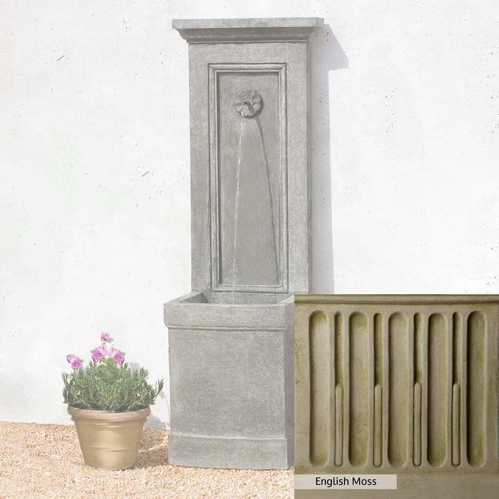 Campania International Auberge Wall Fountain - Outdoor Garden Water Feature for Patio, Yard & Landscape Decor | Relaxing Waterfall Sounds for Backyard Oasis