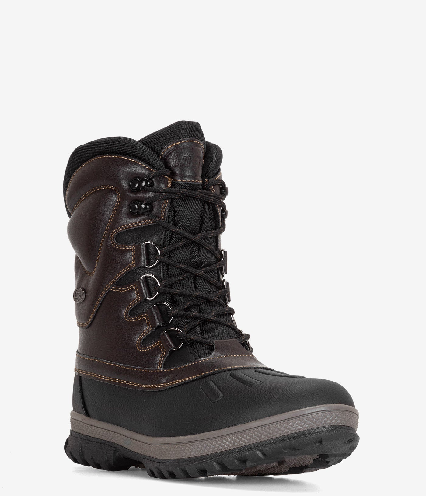 Lugz Men's Anorak 8 Waterproof Winter Boots - Warm Slip-Resistant Snow Boots for Hiking, Outdoor Work & Cold Weather