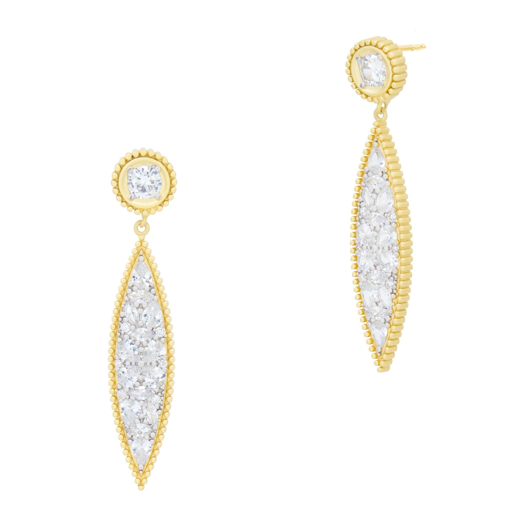 Petals in Bloom Drop Earrings – Elegant Floral Dangle Earrings for Women, Perfect for Weddings, Parties & Special Occasions