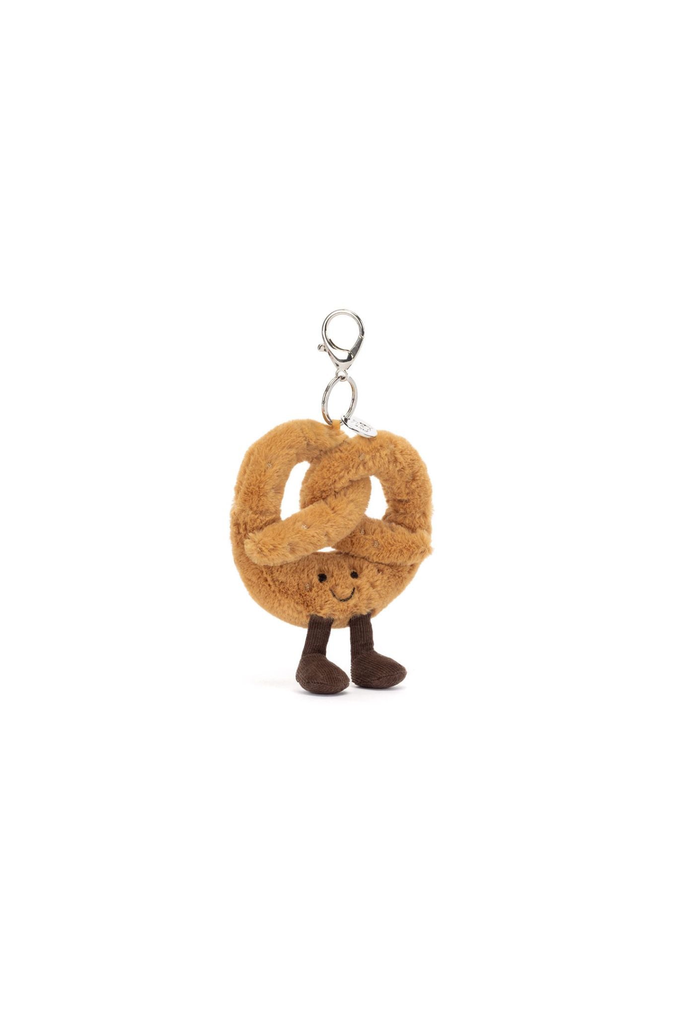 Jellycat Amuseables Pretzel Bag Charm - Cute Soft Plush Keychain for Backpacks & Purses - Perfect Gift for Pretzel Lovers & Foodie Friends