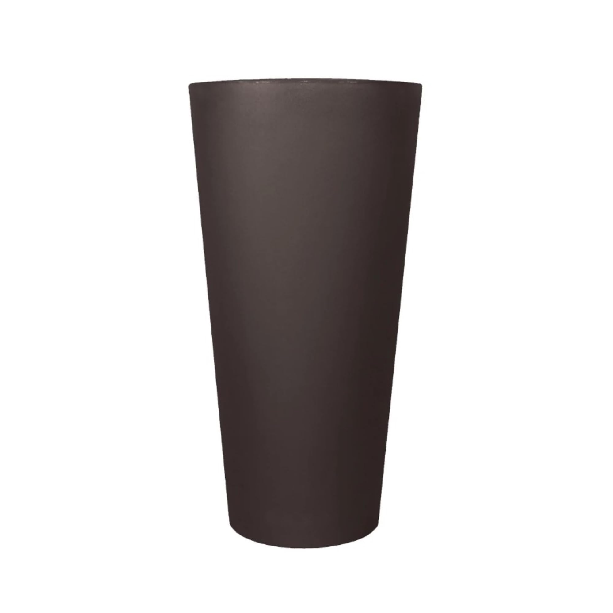 Tusco Products CTR26ES 26-Inch Espresso Cosmopolitan Tall Round Garden Planter - Outdoor Flower Pot for Patio, Deck, Balcony & Backyard Decor