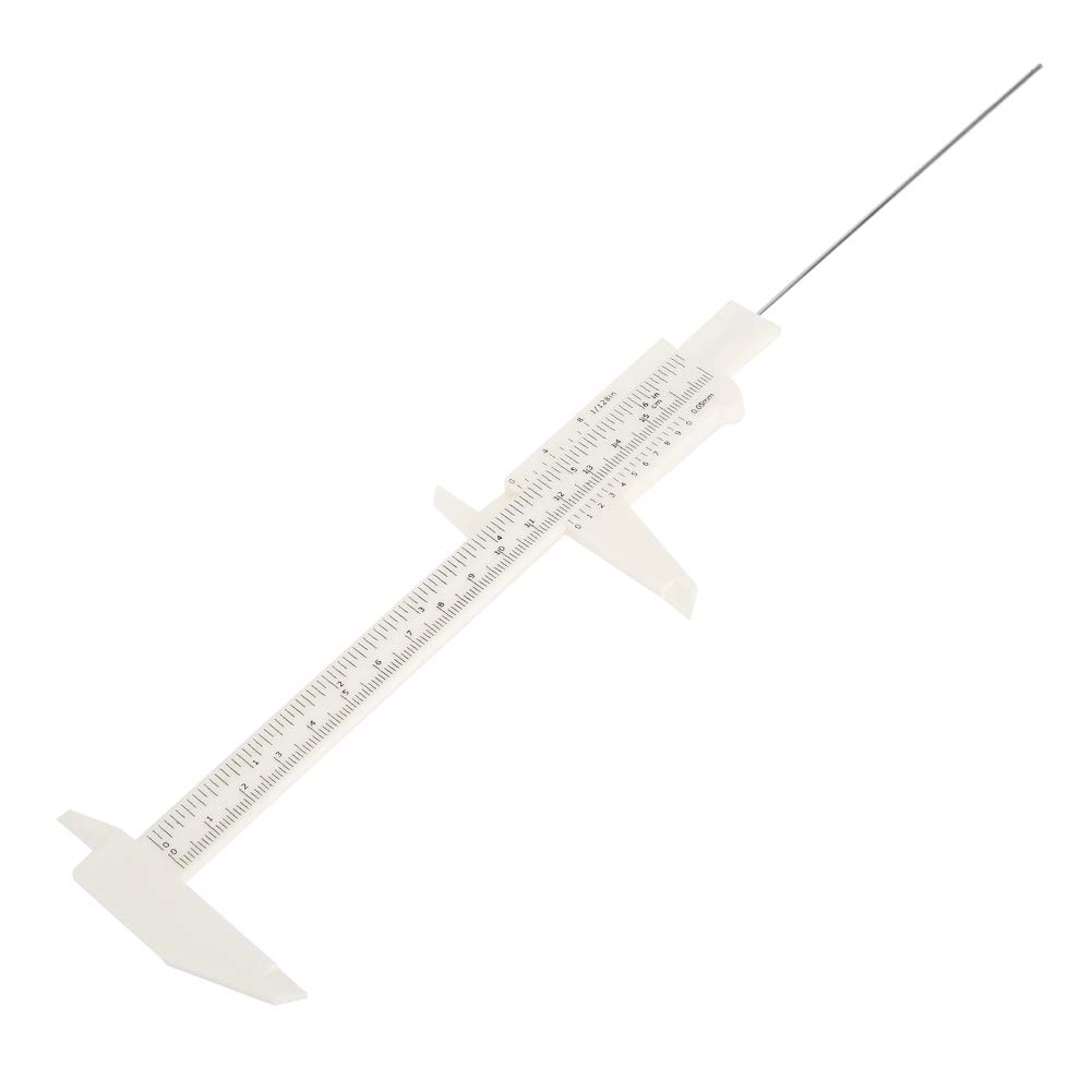 Waterproof Plastic Vernier Caliper - Precision Measuring Tool for Permanent Makeup, Tattoo Eyebrows & Lips | Ideal for Students, Lab Experiments & Cosmetic Professionals | Perfect for Eyebrow Shaping, Lip Liner Measurement & Scientific Labs
