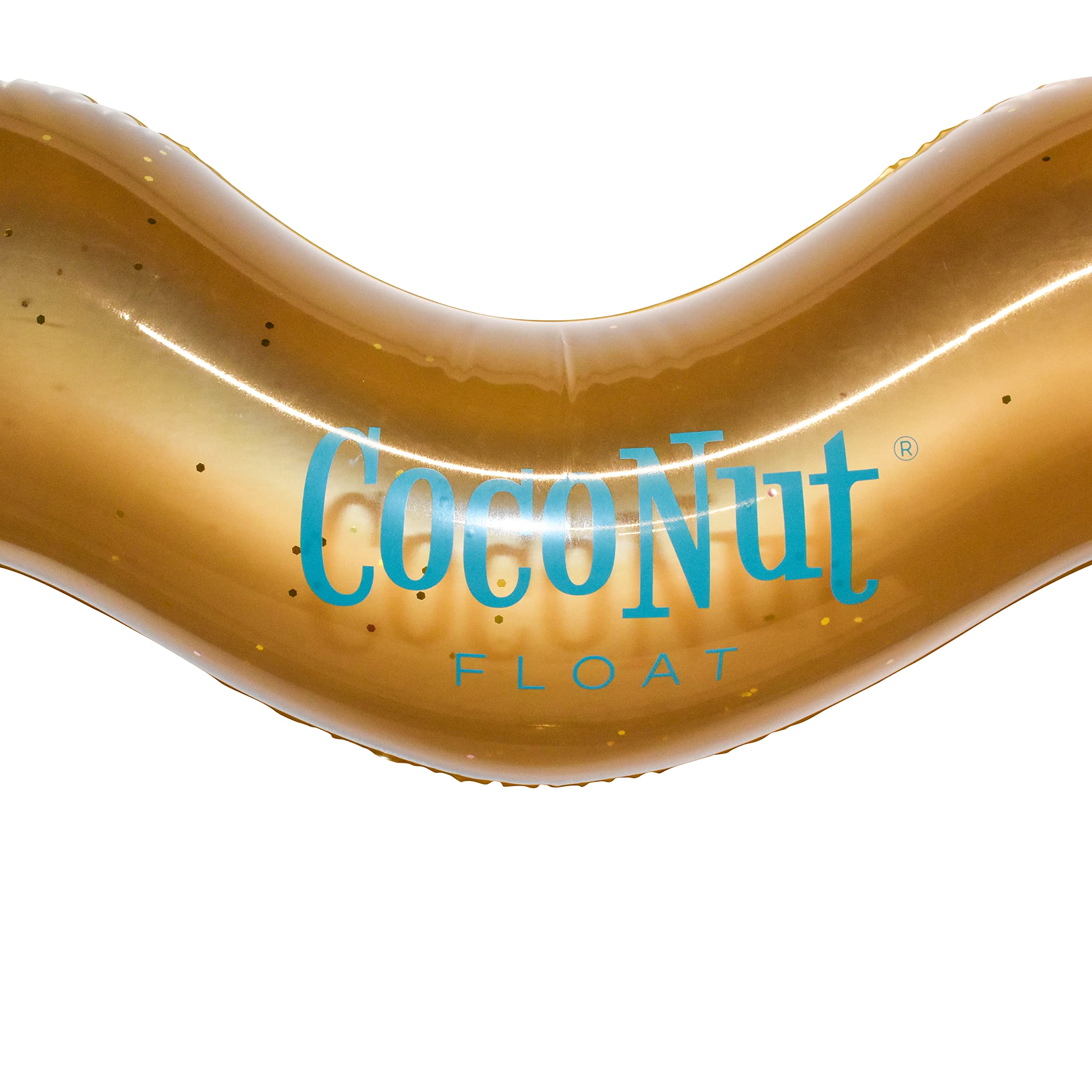 CocoNut Float Glitter Heart Pool Floats – Inflatable Pool Rings for Adults & Kids – Durable Lounge Tubes, Summer Water Toys – Fun Party Decorations for Birthdays, Beach Parties, Poolside Relaxation – Ages 8+ Years
