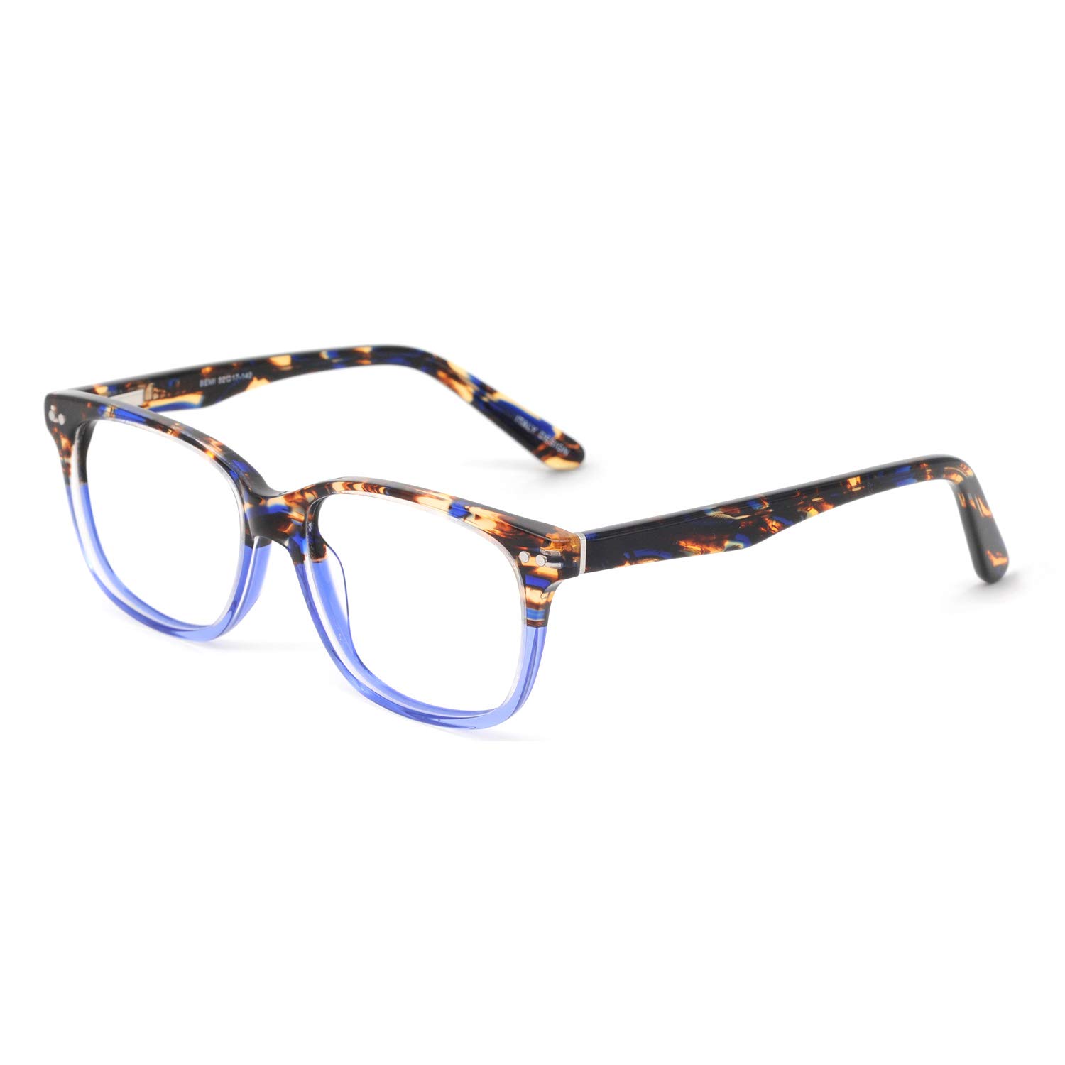 OCCI CHIARI Blue Light Blocking Glasses for Women - Square Nerd Eyeglasses Frame - Computer & Gaming Glasses - Reduce Eye Strain for Office Work & Screen Time