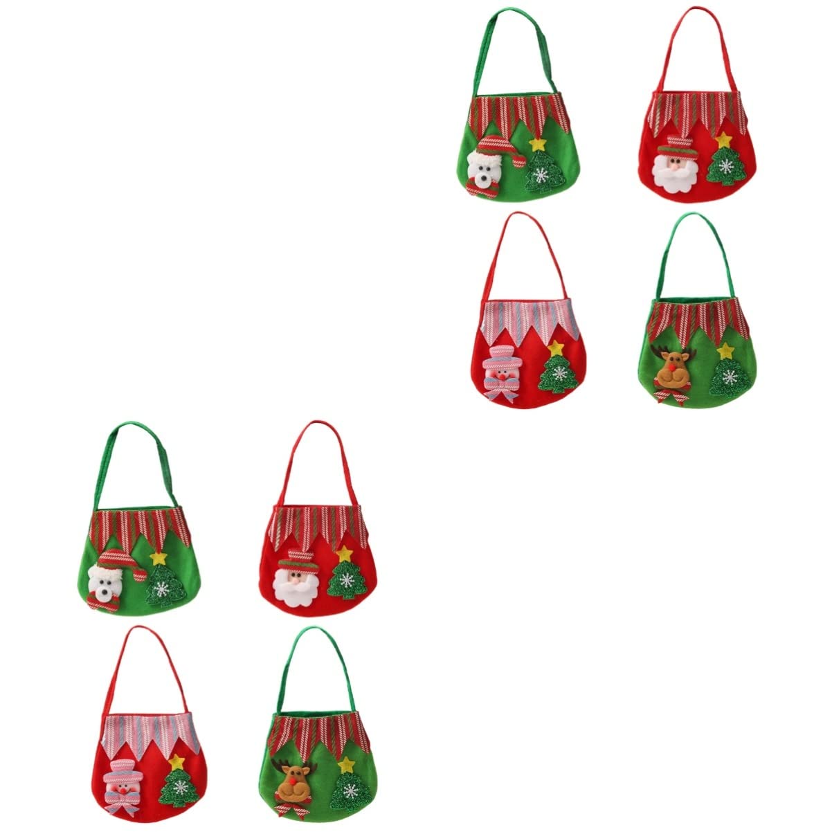 ABOOFAN 2-Pack Christmas Candy Felt Gift Bags - Snowman Holiday Treat Bags for Xmas Presents & Party Favors | Perfect for Stocking Stuffers, Classroom Gifts & Festive Decorations